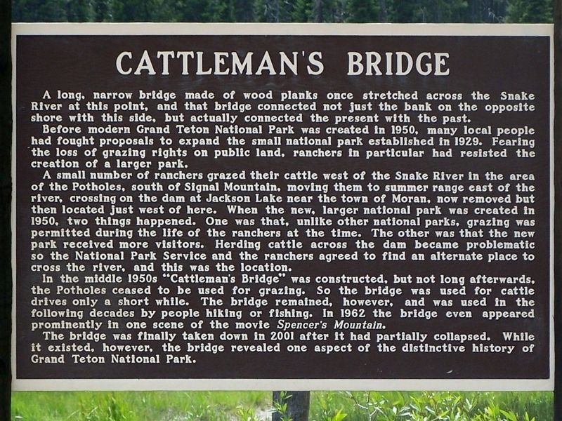 Cattleman's Bridge Marker. Click for full size. Cattleman's Bridge Marker image. Click for full size.