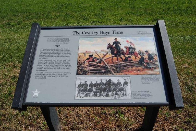 The Cavalry Buys Time Marker. Click for full size. The Cavalry Buys Time Marker image. Click for full size.