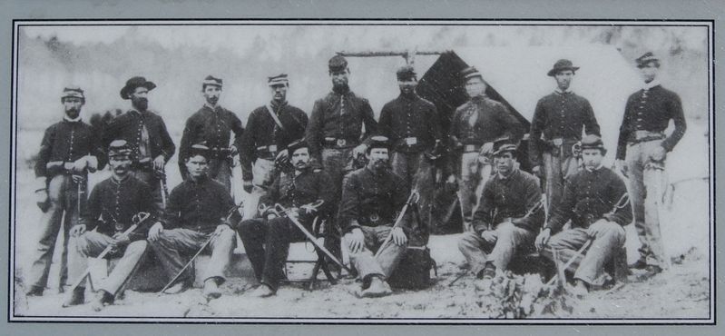 The Cavalry Buys Time Marker<br>Troopers of the 3rd Indiana Cavalry image. Click for full size.