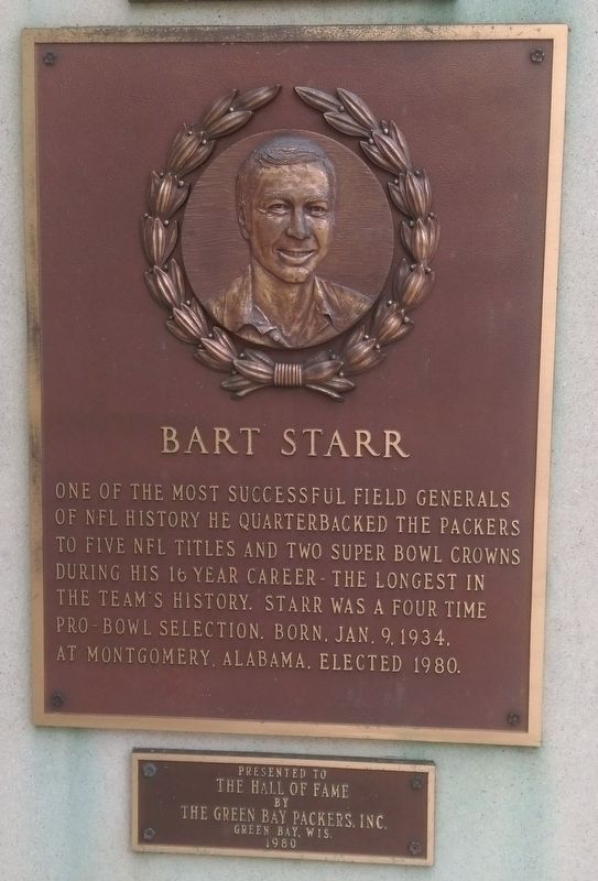 Bart Starr Marker image. Click for full size.