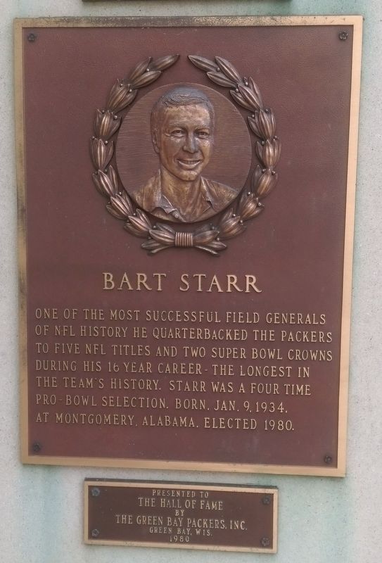 Bart Starr Marker. Click for full size. Bart Starr Marker image. Click for full size.