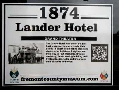 Lander Hotel Marker image. Click for more information.