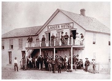 Lander Hotel Marker. Click for full size. Lander Hotel Marker image. Click for full size.