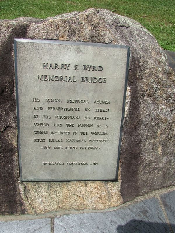 Harry F. Byrd Memorial Bridge Marker. Click for full size. Harry F. Byrd Memorial Bridge Marker image. Click for full size.