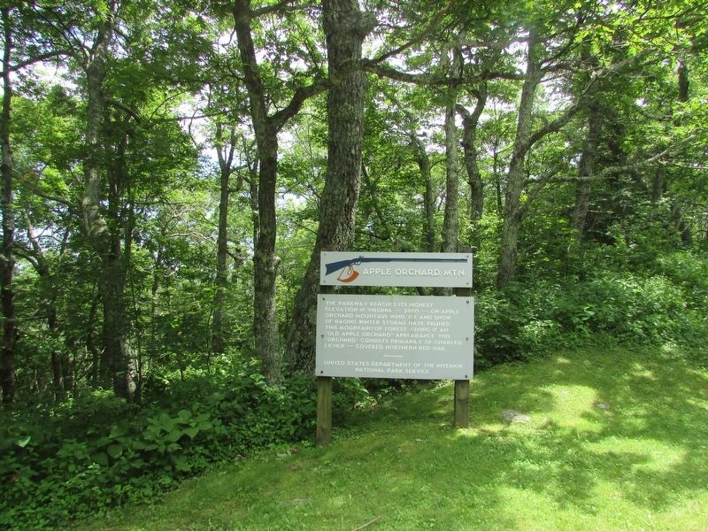 Apple Orchard Mountain Marker. Click for full size. Apple Orchard Mountain Marker image. Click for full size.