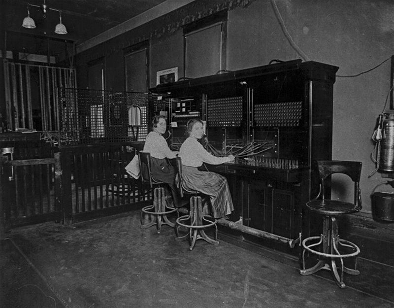 The Telephone Exchange located on the second floor. image. Click for full size.