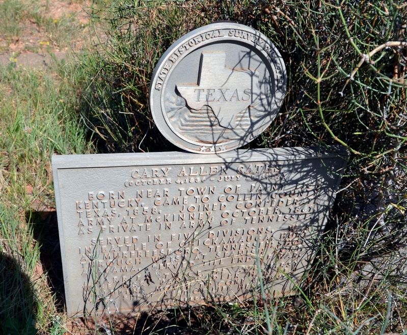 Cary Allen Gates Marker. Click for full size. Cary Allen Gates Marker image. Click for full size.