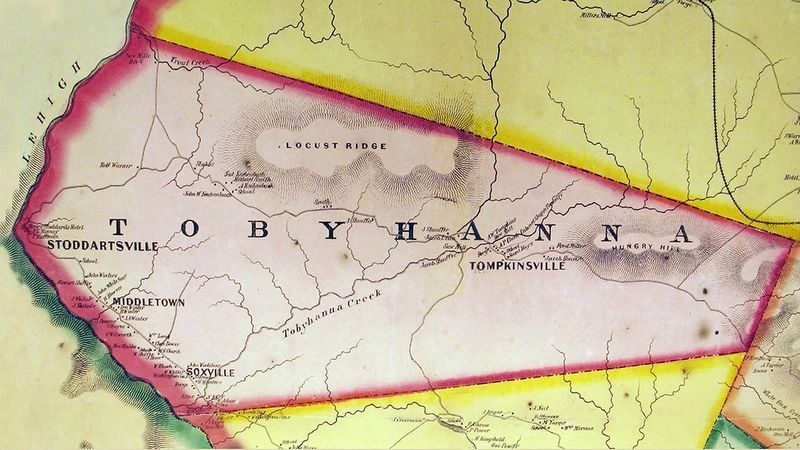 Tobyhanna Township Map Circa 1860 image. Click for full size.