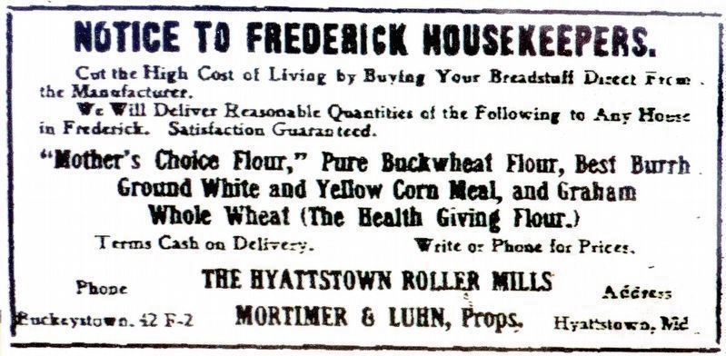 Notice to Frederick House Keepers. Click for full size. Notice to Frederick House Keepers image. Click for full size.