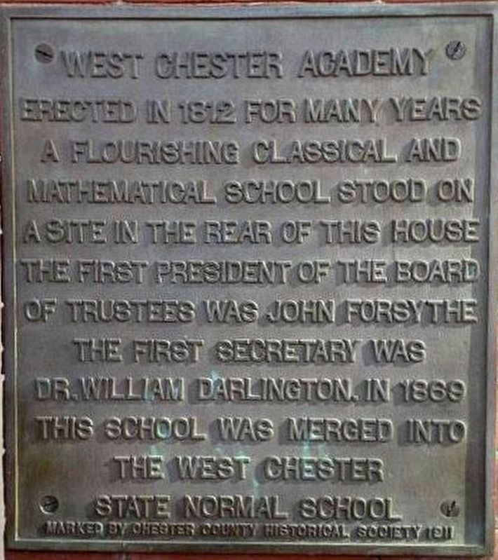 West Chester Academy Marker image. Click for full size.
