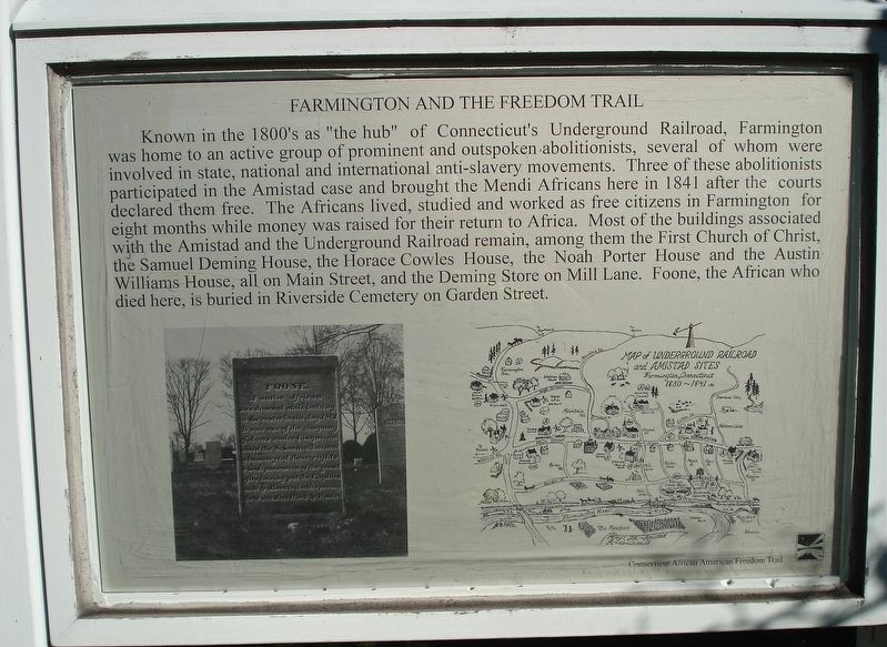 Farmington and the Freedom Trail Marker image. Click for full size.