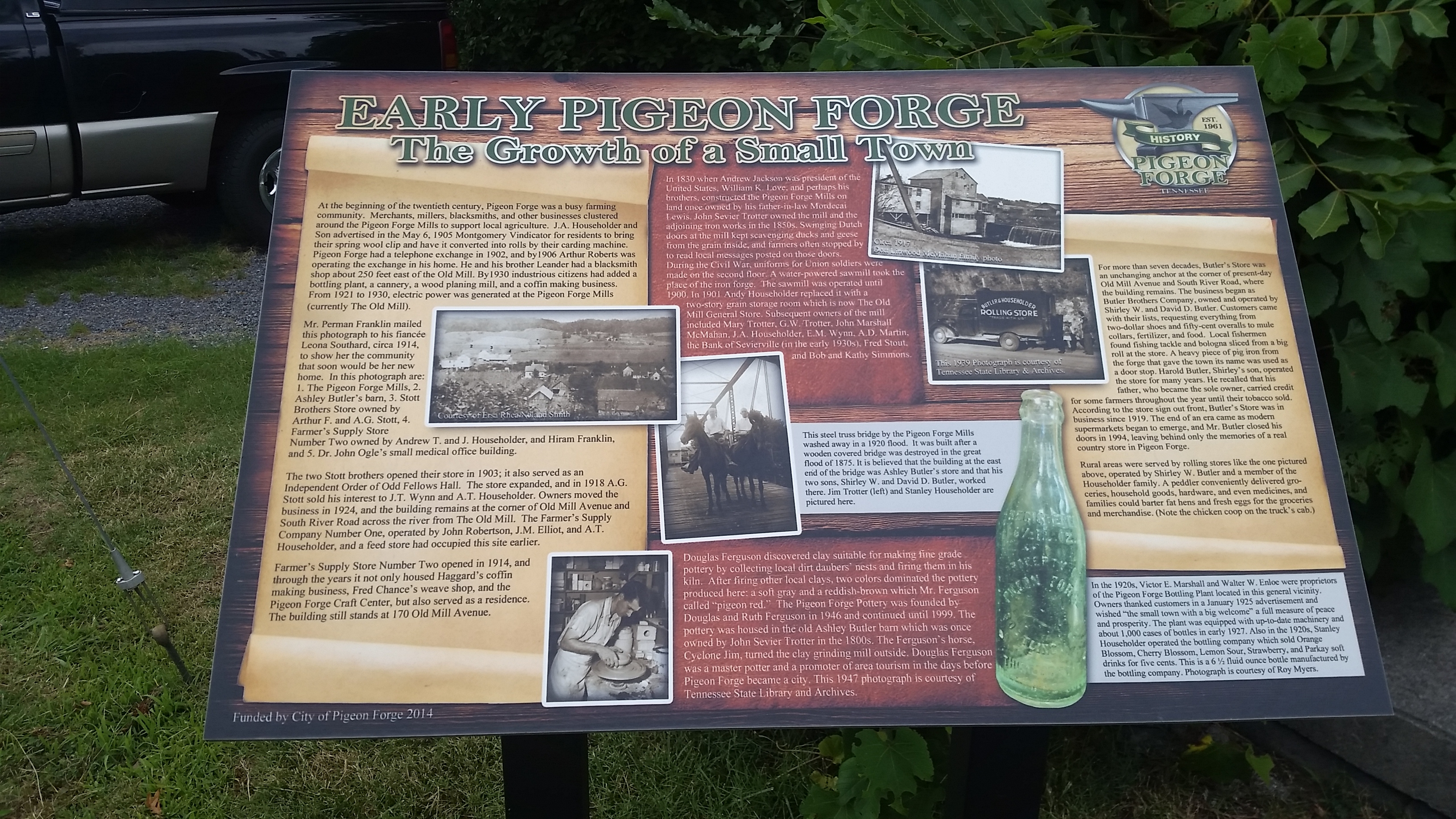Early Pigeon Forge Marker