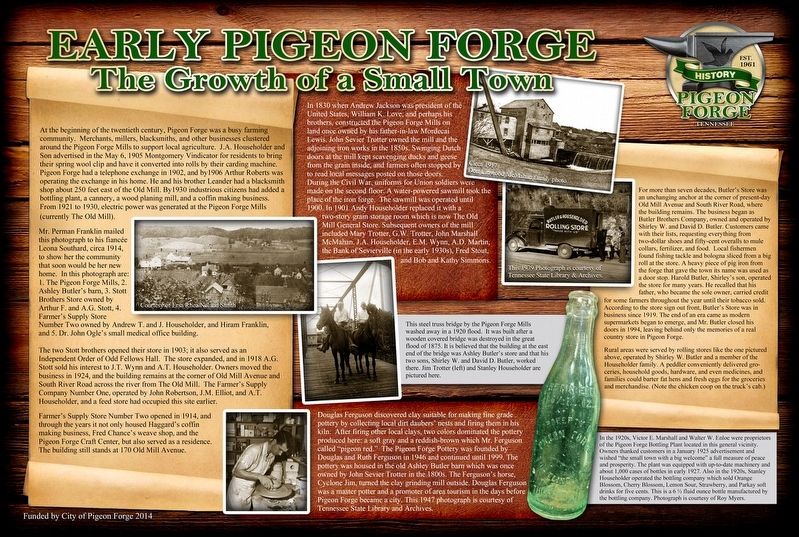 Early Pigeon Forge Marker image. Click for full size.