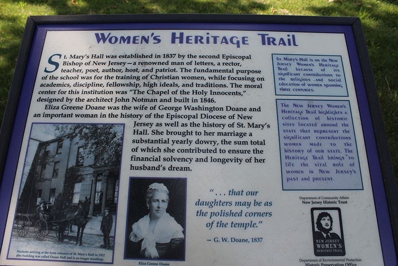 Women's Heritage Trail Marker. Click for full size. Women's Heritage Trail Marker image. Click for full size.