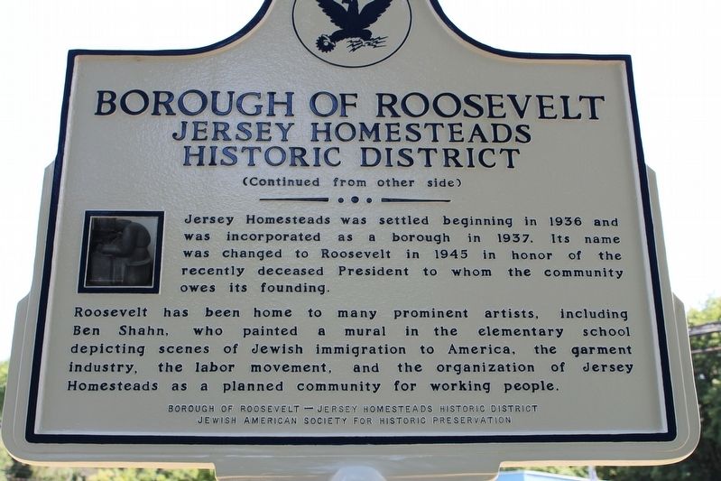 Borough of Roosevelt Marker. Click for full size. Borough of Roosevelt Marker image. Click for full size.