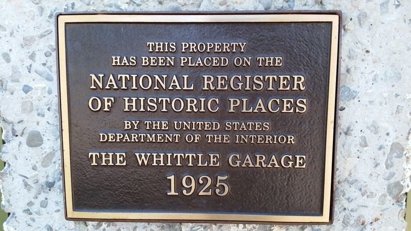 The Whittle Garage Marker. Click for full size. The Whittle Garage Marker image. Click for full size.