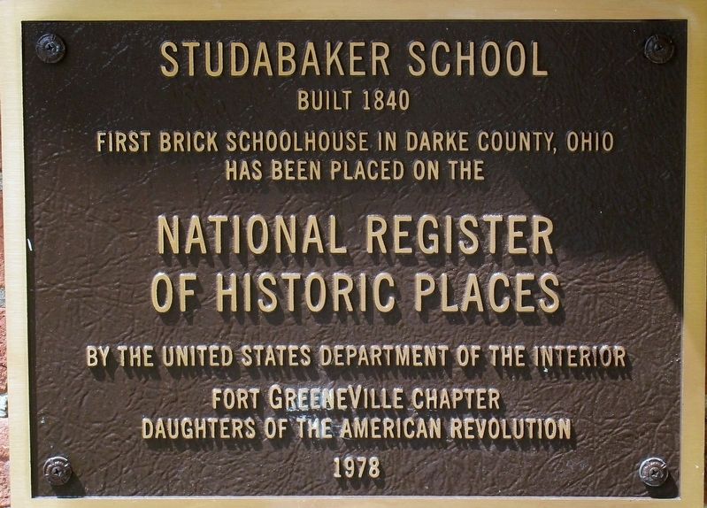 Studabaker School Marker image. Click for full size.