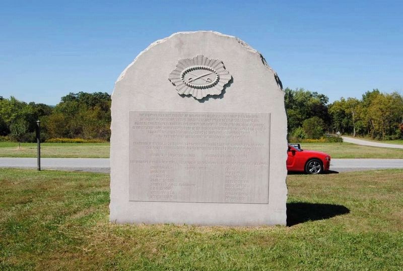 17th Pennsylvania Cavalry Monument (Reverse). Click for full size. 17th Pennsylvania Cavalry Monument (Reverse) image. Click for full size.