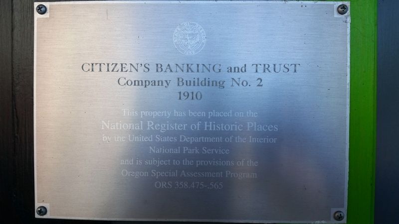 Citizens Banking and Trust Company Building Marker image. Click for full size.