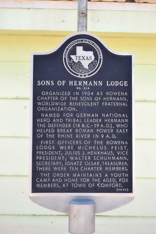 Sons of Hermann Lodge Marker image. Click for full size.