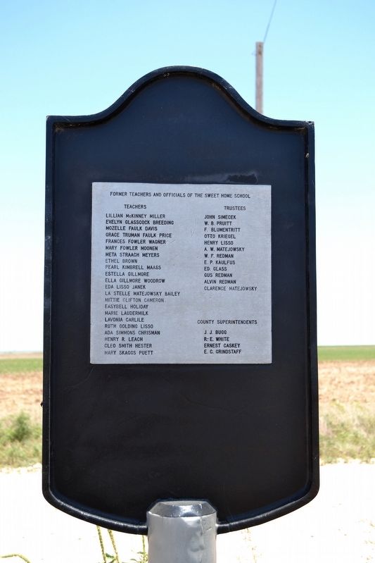 Back Side of Sweet Home School Marker. Click for full size. Back Side of Sweet Home School Marker image. Click for full size.