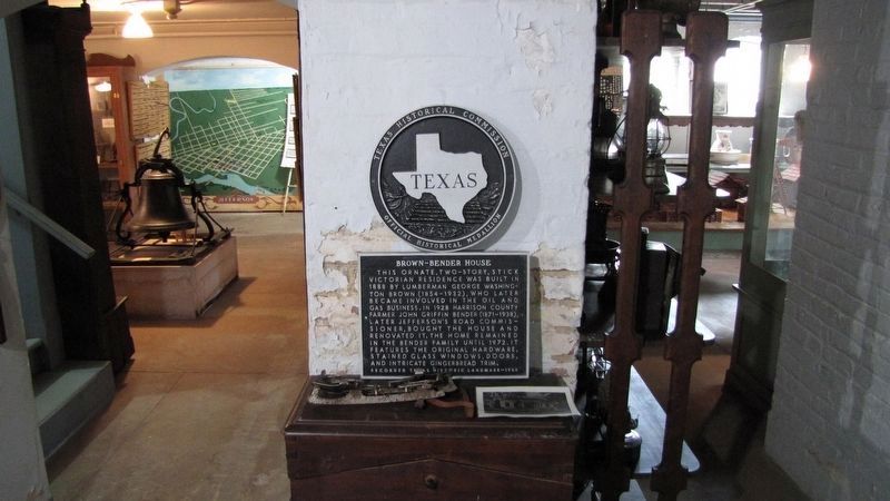 Brown-Bender House marker in the basement of the Jefferson History Museum. Click for full size. Brown-Bender House marker in the basement of the Jefferson History Museum image. Click for full size.