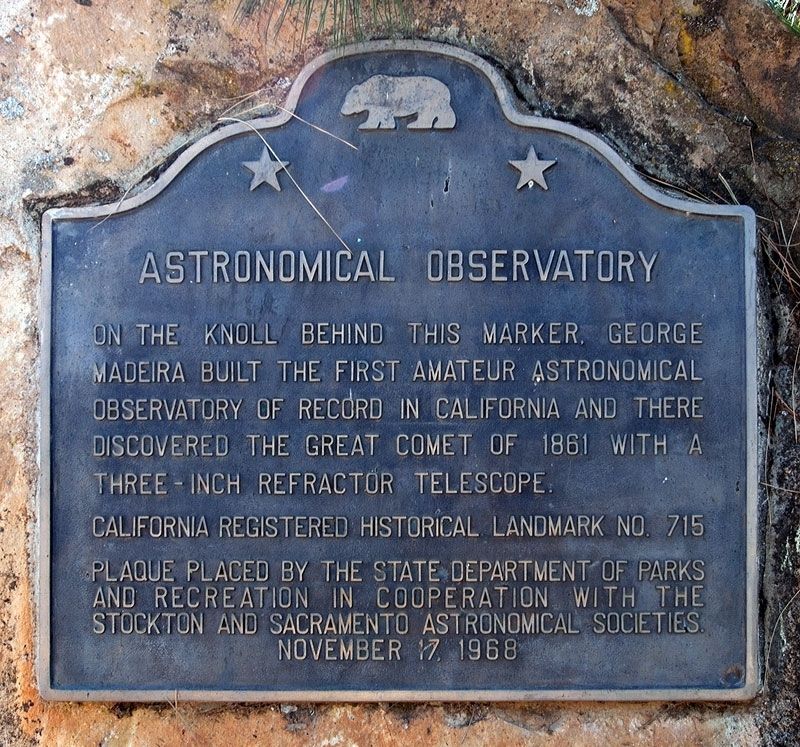 Original 1968 Astronomical Observatory Marker. Click for full size. Original 1968 Astronomical Observatory Marker image. Click for full size.