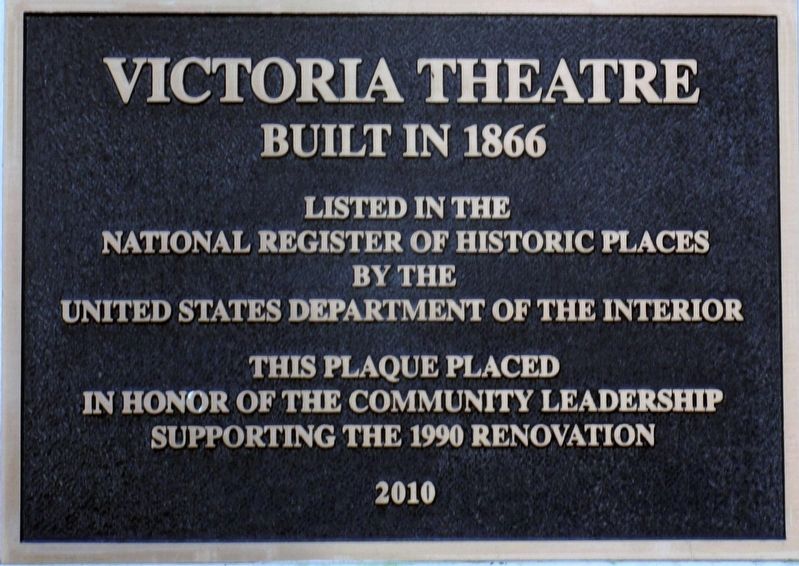 Victoria Theater Marker image. Click for full size.
