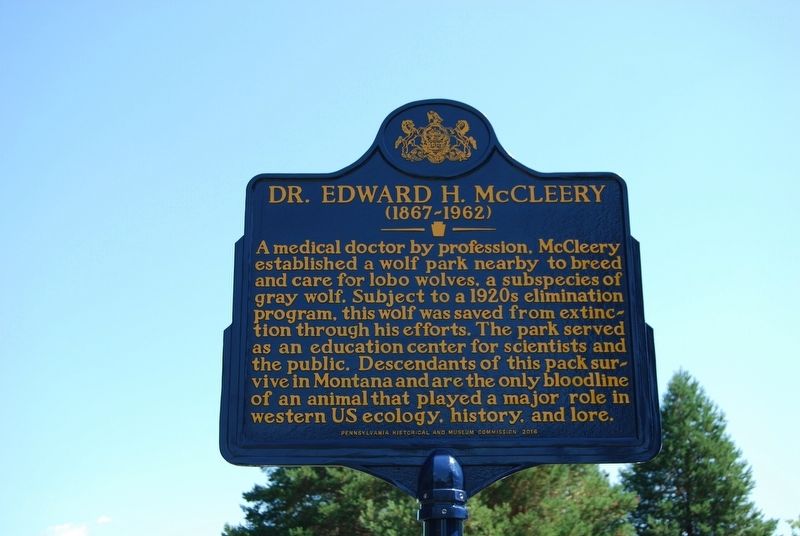Dr. Edward H. McCleery Marker image. Click for full size.