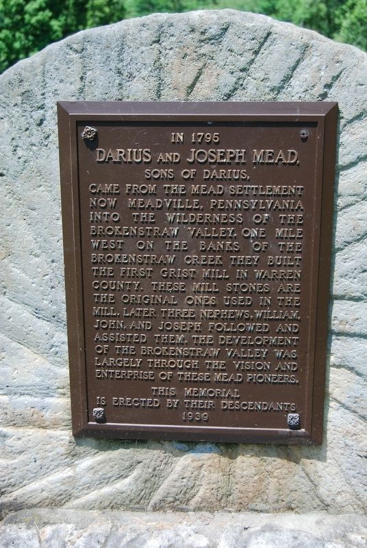 In 1795, Darius and Joseph Mead Marker image. Click for full size.