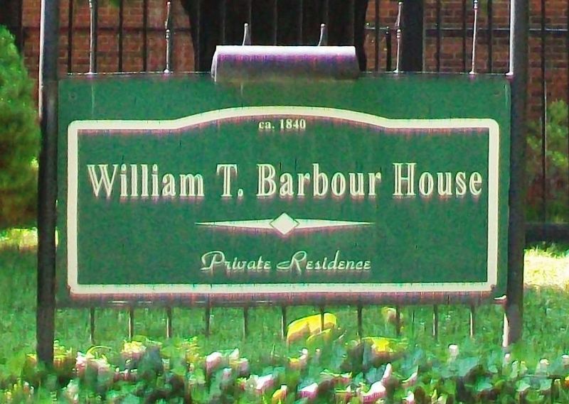 William T. Barbour House Sign image. Click for full size.
