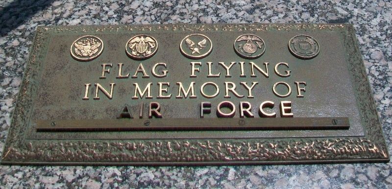 Veterans Memorial Air Force Marker. Click for full size. Veterans Memorial Air Force Marker image. Click for full size.