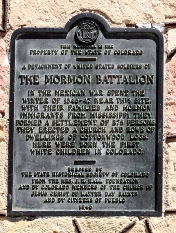 The Mormon Battalion Marker. Click for full size. The Mormon Battalion Marker image. Click for full size.