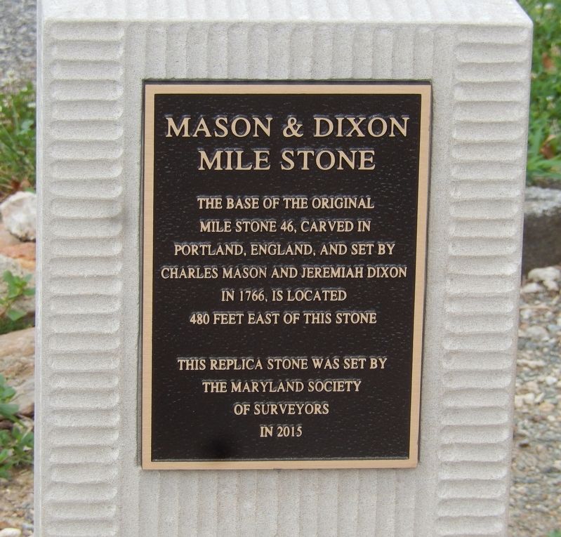 Mason and Dixon Mile Stone Marker image. Click for full size.