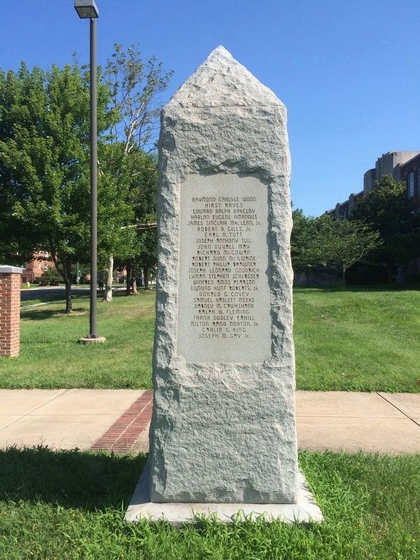 George Washington High School Marker, east side. Click for full size. George Washington High School Marker, east side image. Click for full size.
