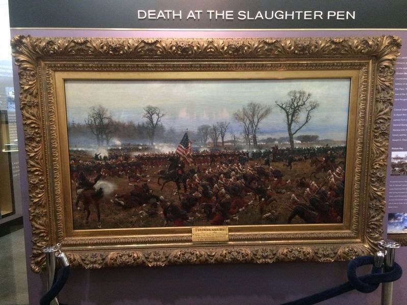 Charge of the 114th Pennsylvania across the Slaughter Pen farm, Fredericksburg image. Click for full size.