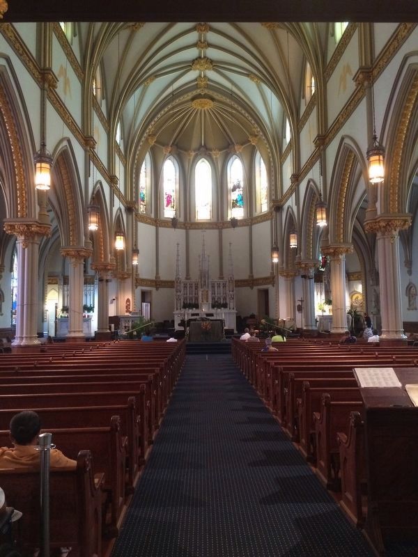 Saint Augustine Roman Catholic Church interior and altar image. Click for full size.