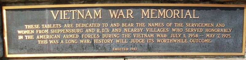 Vietnam War Memorial Dedication. Click for full size. Vietnam War Memorial Dedication image. Click for full size.