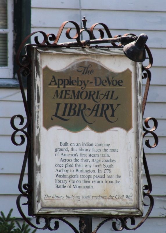 The Appleby Devoe Memorial Library Marker. Click for full size. The Appleby Devoe Memorial Library Marker image. Click for full size.