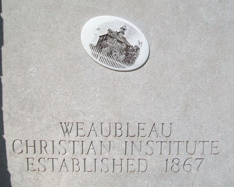 Weaubleau Christian Institute and College Marker Detail image. Click for full size.