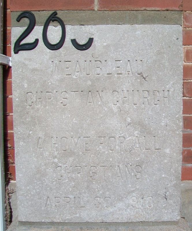 Weaubleau Christian Church Cornerstone image. Click for full size.