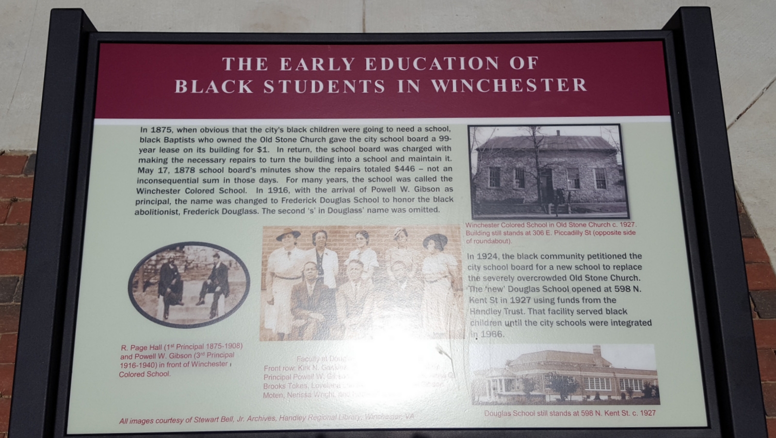 The Early Education Of Black Students In Winchester Marker