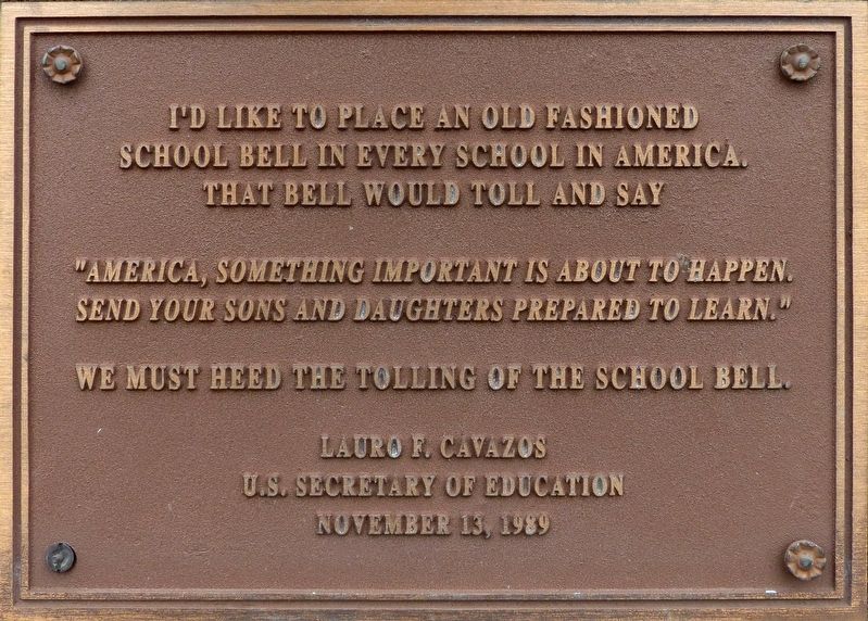 Milford School Bell Marker. Click for full size. Milford School Bell Marker image. Click for full size.
