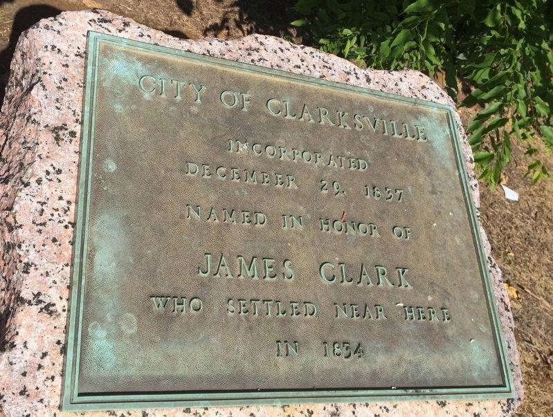City of Clarksville Marker. Click for full size. City of Clarksville Marker image. Click for full size.
