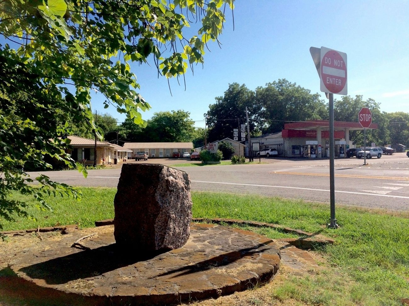 View of marker looking east at U.S. Highway 82.. Click for full size. View of marker looking east at U.S. Highway 82. image. Click for full size.