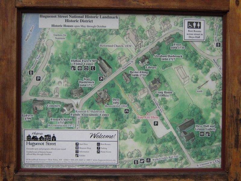 Huguenot Street National Historic Landmark Historic District Map. Click for full size. Huguenot Street National Historic Landmark Historic District Map image. Click for full size.