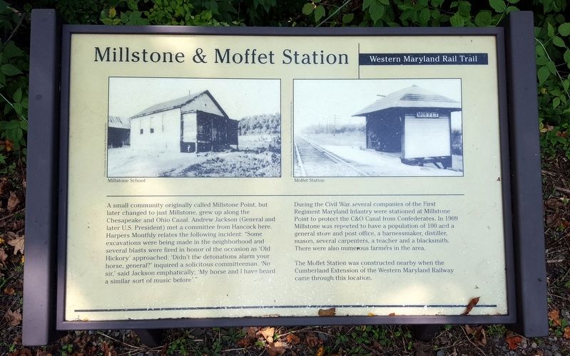 Millstone & Moffet Station Marker image. Click for full size.