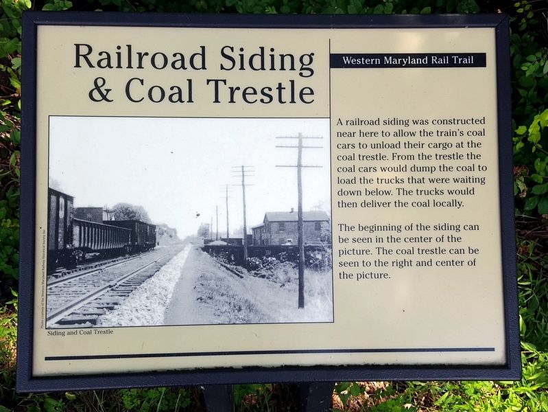 Railroad Siding & Coal Trestle Marker image. Click for full size.