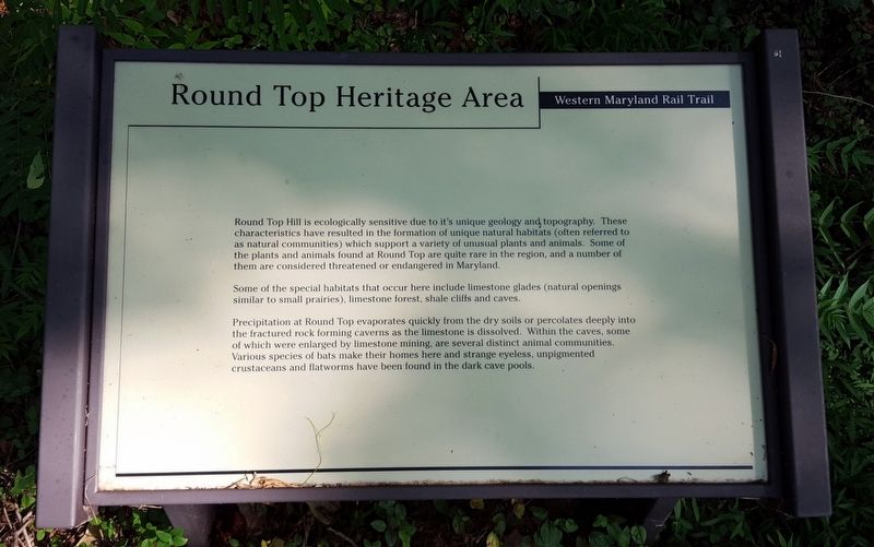 Round Top Heritage Area Marker image. Click for full size.