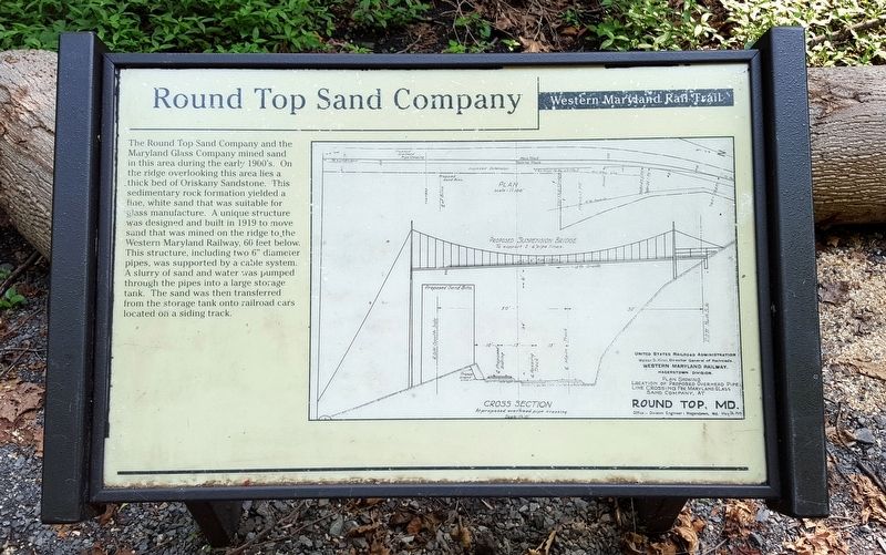 Round Top Sand Company Marker image. Click for full size.
